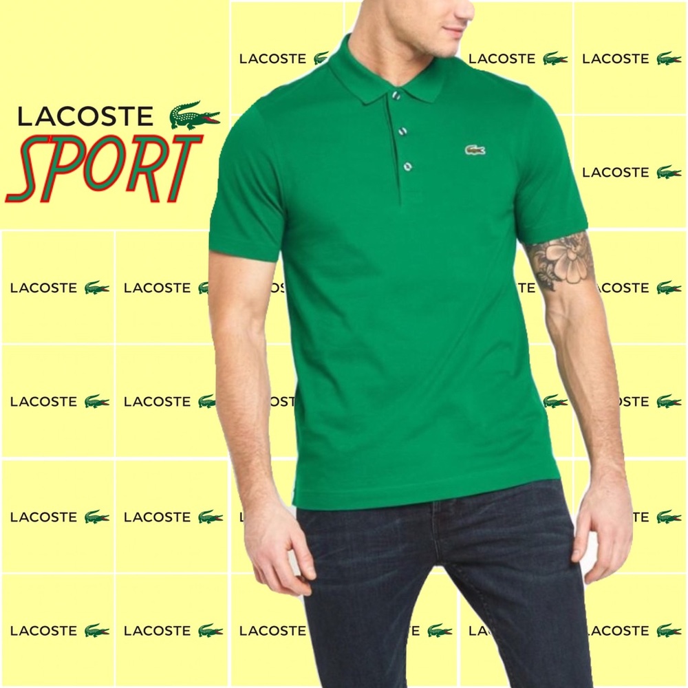 Lacoste Sport Men's Green Polo Shirt Size 7 XXL
